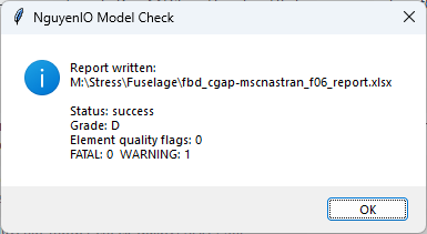 NguyenIO Model Check sample result / report output